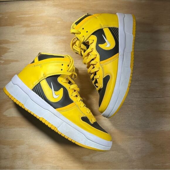 Nike Dunk High Up Varsity Maize Yellow and Black Sneakers Women’s Size 9 - Picture 9 of 11